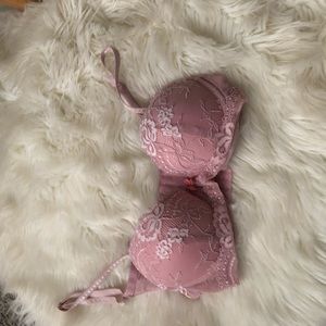 34A Pink Lace Bra